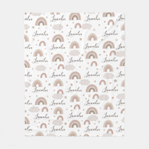 Neutrale Regenbows Name Blanket Fleecedecke