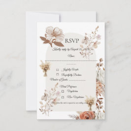 Neutrale rustikale Hochzeit-Antwortkarte RSVP Karte