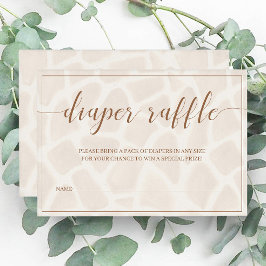 Neutrale Safari-Babydusche-Windelwindeln Begleitkarte