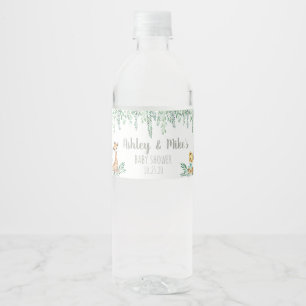 Neutrale Safari-TierBaby-Dusche Wasserflaschenetikett