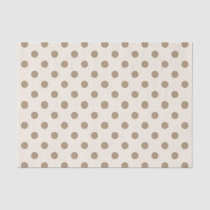 NEUTRALE SCHATTEN VON BROWN & TAN POLKA-HUNDEN SEIDENPAPIER