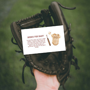 Neutrale Slugger Baseball Bücher für Baby Shower Begleitkarte