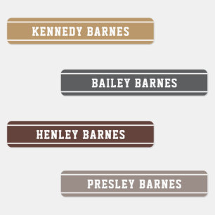 Neutrale Sporty zurück zum Schulnamen Etiketten