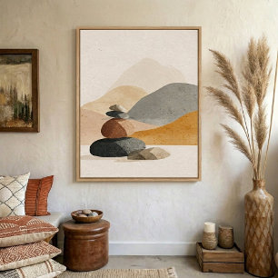 Neutrale Steincairn-Wandkunst für moderne Dekorati Poster