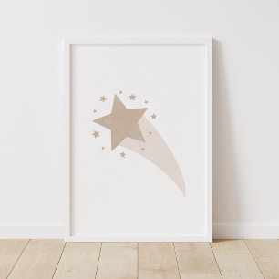 Neutrale Stern-Raumkids-Zimmerdekoration Poster