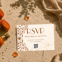 Neutrale Talavera-Blumen-Hochzeit QR-Code