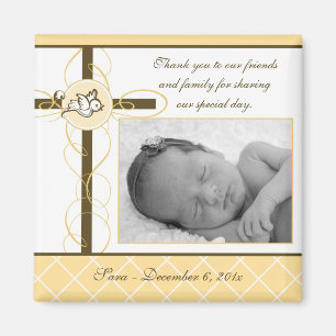 Neutrale Taufe-/Taufbevorzugung - Foto-Magnet Magnet