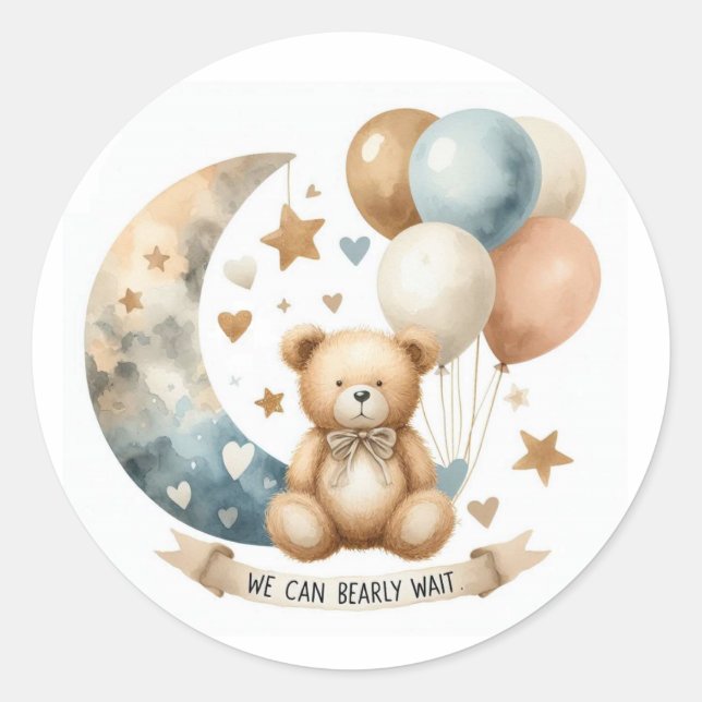 Neutrale Teddy-Gender-Aufkleber Runder Aufkleber (Vorderseite)