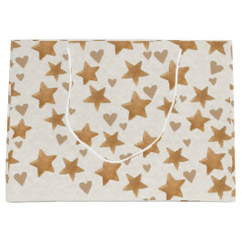 Neutrale Teddy Gender Reveal - Geschenktasche Große Geschenktüte