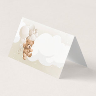 Neutrale Teddybär-Zelt-Platzkarte