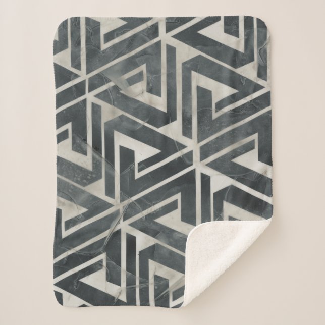 Neutrale Tile Collection - Geometrisch Sherpadecke (Vorderseite)