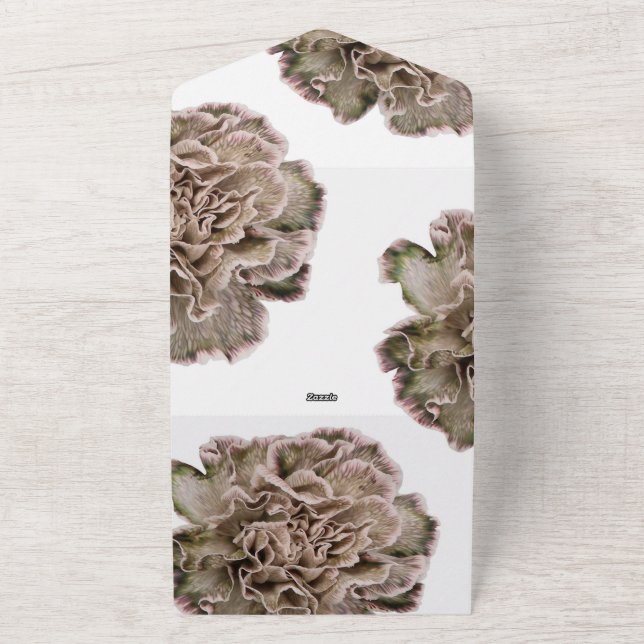 Neutrale Töne in einer Hochzeit All In One Einladung (Außenbereich)