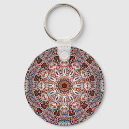 Neutrale Töne Mandala-Motiv Schlüsselanhänger