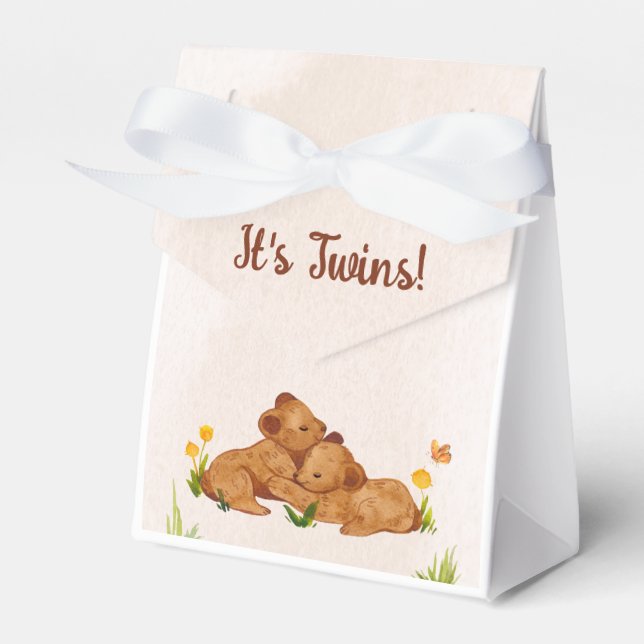 Neutrale Twins-Babydusche für niedliches Geschlech Geschenkschachtel (Vorderseite)