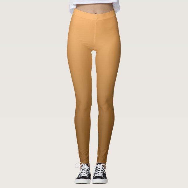 Neutrale und schlichte Steigung golden Leggings (Vorderseite)
