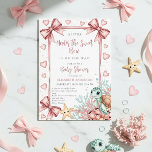Neutrale Under the Sea-Bogen-Schatz-Babyparty Einladung