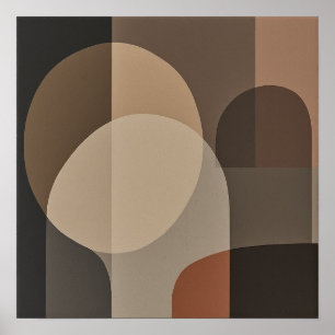 Neutrale Versammlung Warme Minimalistische Gestalt Poster
