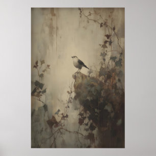 Neutrale Vogel-Wandkunst Druckbare Cottagecore Nat Poster