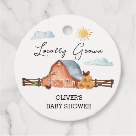 Neutrale, vor Ort angebaute Barn-Babydusche Geschenkanhänger