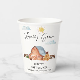 Neutrale, vor Ort angebaute Barn-Babydusche Pappbecher