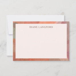 Neutrale Wasserfarbengrenze Moderne Mitteilungskarte