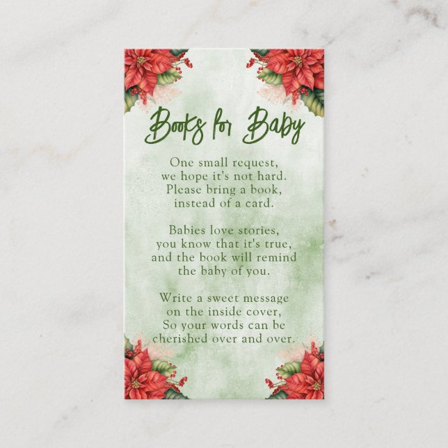 Neutrale Weihnachtsbücher für Babydusche Begleitkarte (Vorderseite)