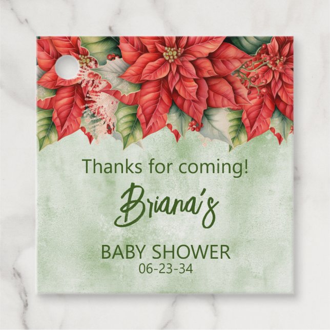 Neutrale Weihnachtsdusche für Geschlechter Geschenkanhänger (Vorderseite)