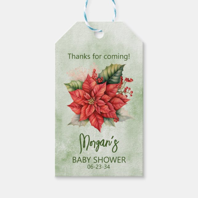 Neutrale Weihnachtsdusche für Geschlechter Geschenkanhänger (Vorderseite)