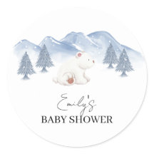 Neutrale Winterpolarbärdusche