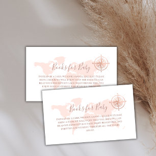 Neutrale World Map Reisebücher für Babydusche Begleitkarte