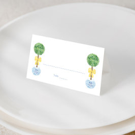 Neutraler Boxwood-Topiary-Frühlingsdusche für inte Platzkarte