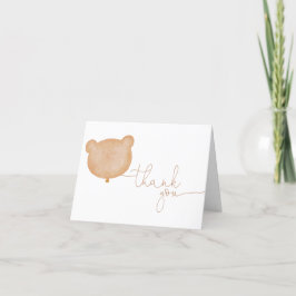 Neutraler Braunteddybär Dankeskarte