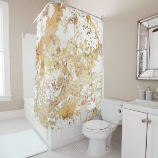 Neutraler, cremiger Beige Duschvorhang Liner