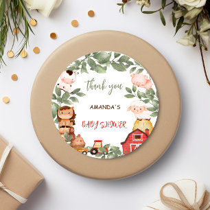 Neutraler Dank für Gender-Gender-Tiere Runder Aufkleber