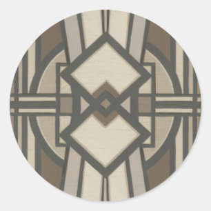 Neutraler Deko-Panel I Runder Aufkleber