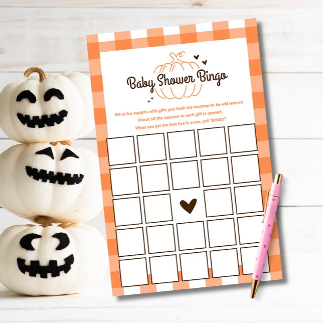 Neutraler Fall Pumpkin Baby Sower Game Bingo (Von Creator hochgeladen)