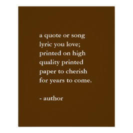 Neutraler, individueller Kostenvoranschlag Poster