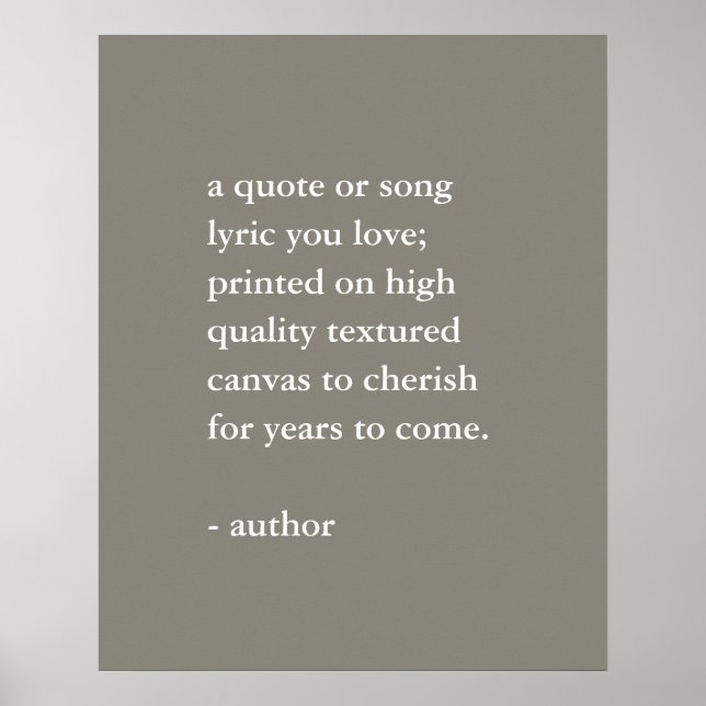 Neutraler, individueller Kostenvoranschlag Poster (Vorne)