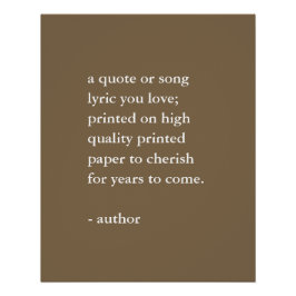 Neutraler, individueller Kostenvoranschlag Poster