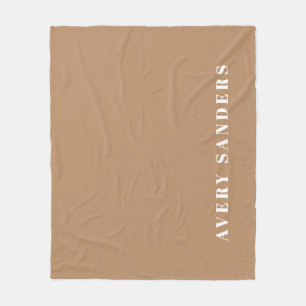 Neutraler Khaki einfacher moderner Personalisierte Fleecedecke