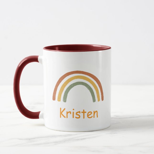 Neutraler Regenbogen Fügen Sie einen benutzerdefin Tasse (Links)