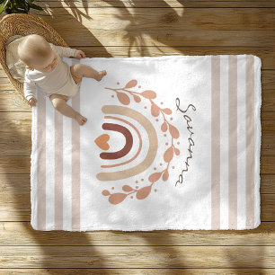 Neutraler Regenbogen-Individuelle Name Kinderdusch Fleecedecke