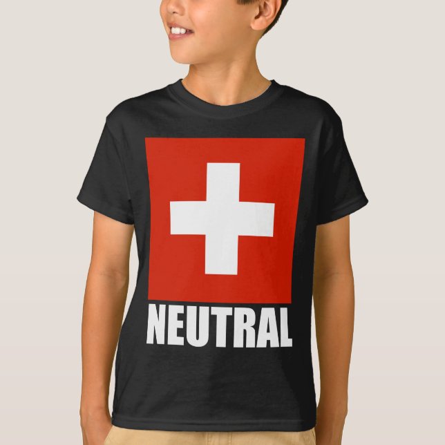 NEUTRALER (Schweizer Flaggen-) T - Shirt (Vorderseite)