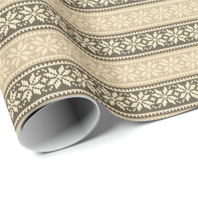 Neutraler Weihnachtsschneeflocken Moderner Winter Geschenkpapier (Rolleneckpunkt)