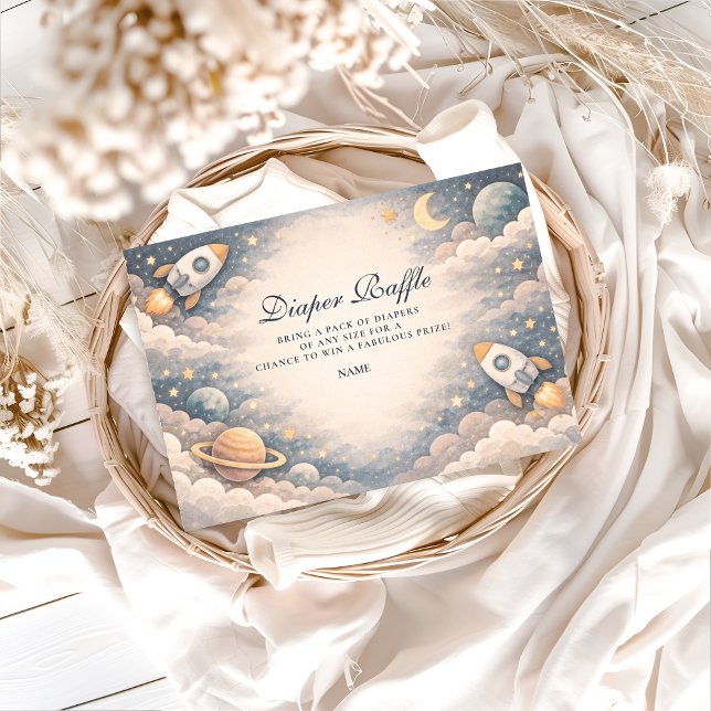 Neutraler Weltraum Sterne Babyparty Begleitkarte (Von Creator hochgeladen)