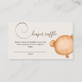 Neutraler Windelballonbär Begleitkarte