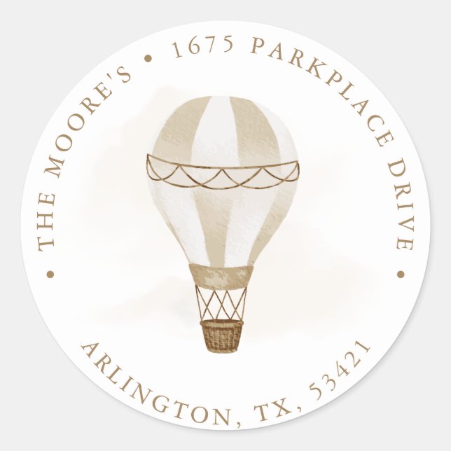 Neutrales Abenteuer | RÜCKSENDEADRESSE Runder Aufkleber (Vorderseite)