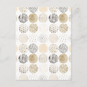 Neutrales Abstraktes Kreismuster Postkarte