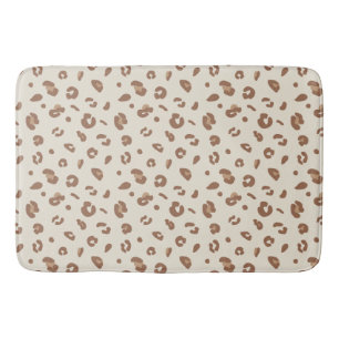 Neutrales abstraktes Leoparden-Druckmuster   Moder Badematte