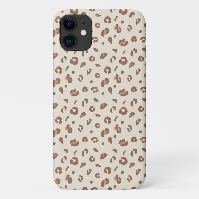 Neutrales abstraktes Leoparden-Druckmuster | Moder Case-Mate iPhone Hülle (Rückseite)